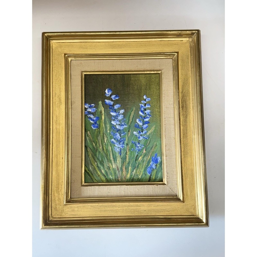 Vintage Original Framed Floral Still Life Oil Painting Original Art Cottagecore